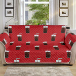 Glass Of Cola Pattern Print Sofa Protector