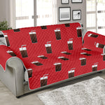 Glass Of Cola Pattern Print Sofa Protector