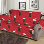 Glass Of Cola Pattern Print Sofa Protector