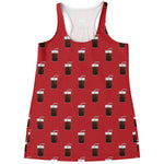 Glass Of Cola Pattern Print Women's Racerback Tank Top