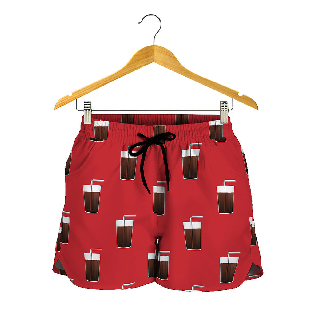 Glass Of Cola Pattern Print Women's Shorts
