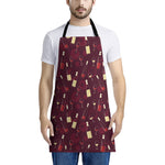 Glasses And Bottles Of Wine Print Apron