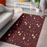 Glasses And Bottles Of Wine Print Area Rug