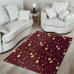 Glasses And Bottles Of Wine Print Area Rug