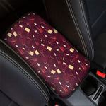 Glasses And Bottles Of Wine Print Car Center Console Cover