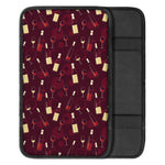Glasses And Bottles Of Wine Print Car Center Console Cover