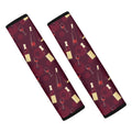 Glasses And Bottles Of Wine Print Car Seat Belt Covers