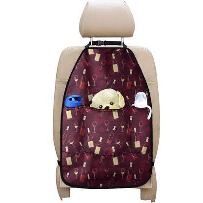 Glasses And Bottles Of Wine Print Car Seat Organizers