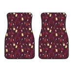 Glasses And Bottles Of Wine Print Front Car Floor Mats