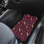 Glasses And Bottles Of Wine Print Front Car Floor Mats