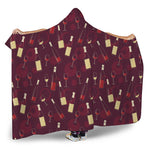 Glasses And Bottles Of Wine Print Hooded Blanket