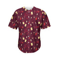 Glasses And Bottles Of Wine Print Men's Baseball Jersey