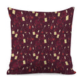 Glasses And Bottles Of Wine Print Pillow Cover