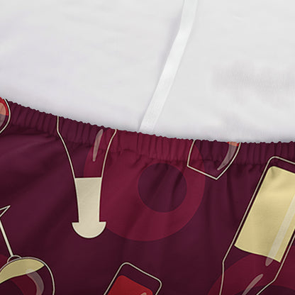 Glasses And Bottles Of Wine Print Sofa Cover