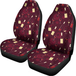 Glasses And Bottles Of Wine Print Universal Fit Car Seat Covers