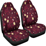 Glasses And Bottles Of Wine Print Universal Fit Car Seat Covers