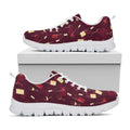 Glasses And Bottles Of Wine Print White Running Shoes