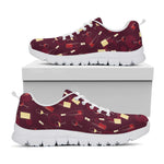 Glasses And Bottles Of Wine Print White Sneakers