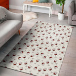 Glasses Of Wine Pattern Print Area Rug