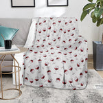 Glasses Of Wine Pattern Print Blanket