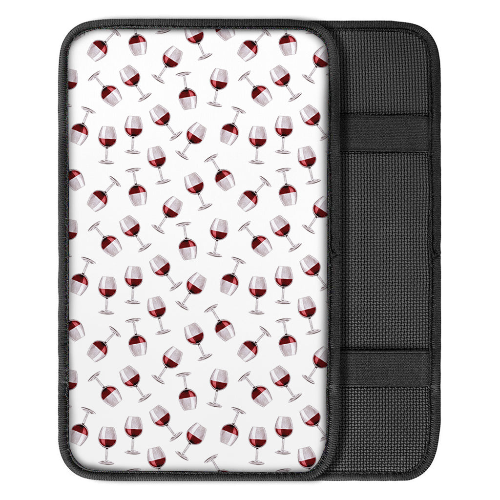 Glasses Of Wine Pattern Print Car Center Console Cover