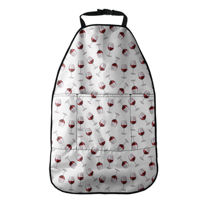 Glasses Of Wine Pattern Print Car Seat Organizers