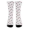 Glasses Of Wine Pattern Print Crew Socks