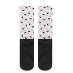 Glasses Of Wine Pattern Print Crew Socks