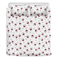 Glasses Of Wine Pattern Print Duvet Cover Bedding Set