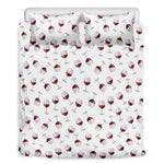 Glasses Of Wine Pattern Print Duvet Cover Bedding Set