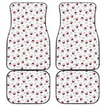 Glasses Of Wine Pattern Print Front and Back Car Floor Mats
