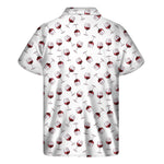 Glasses Of Wine Pattern Print Men's Short Sleeve Shirt