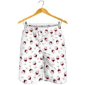 Glasses Of Wine Pattern Print Men's Shorts