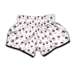 Glasses Of Wine Pattern Print Muay Thai Boxing Shorts