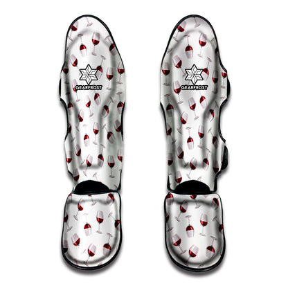 Glasses Of Wine Pattern Print Muay Thai Shin Guard