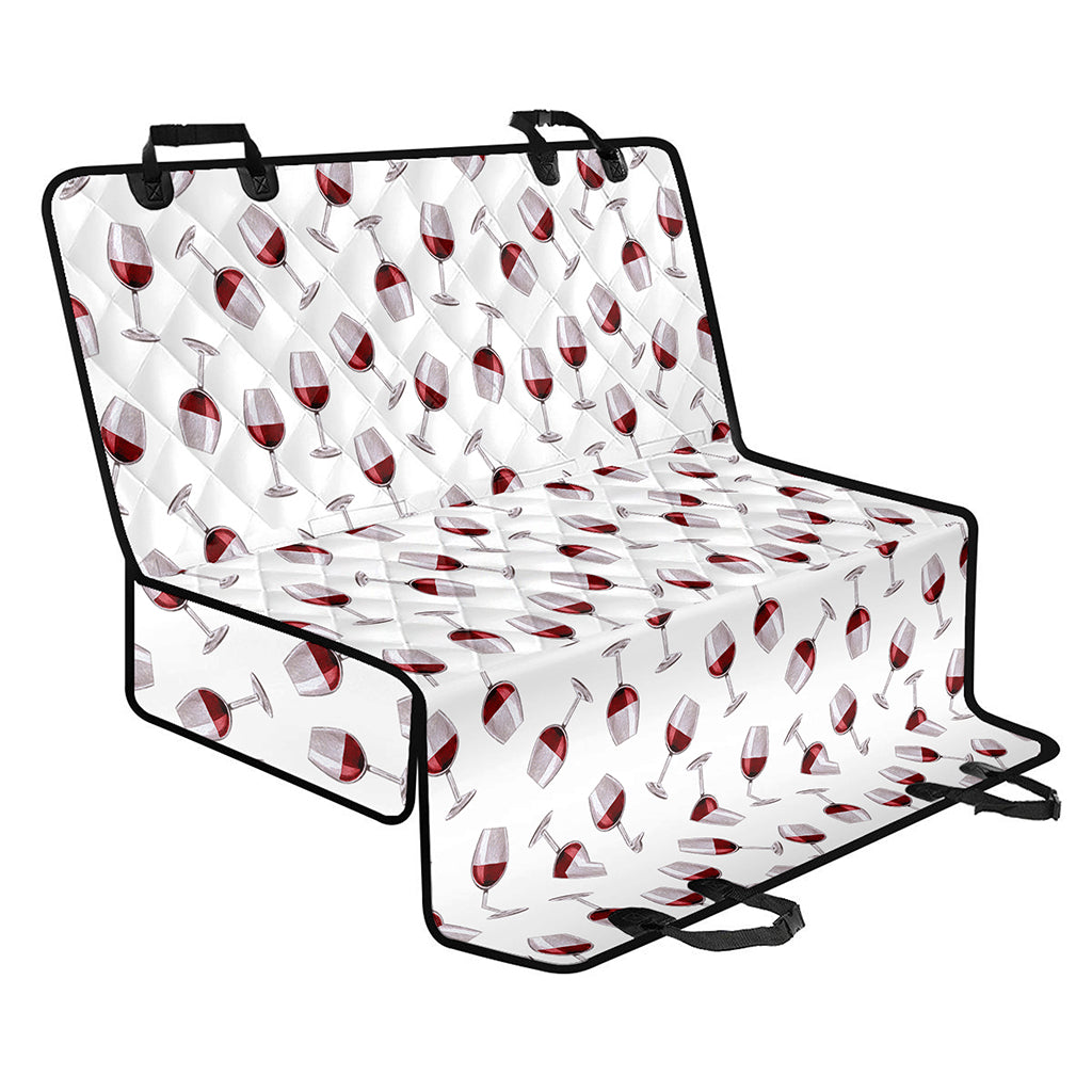 Glasses Of Wine Pattern Print Pet Car Back Seat Cover