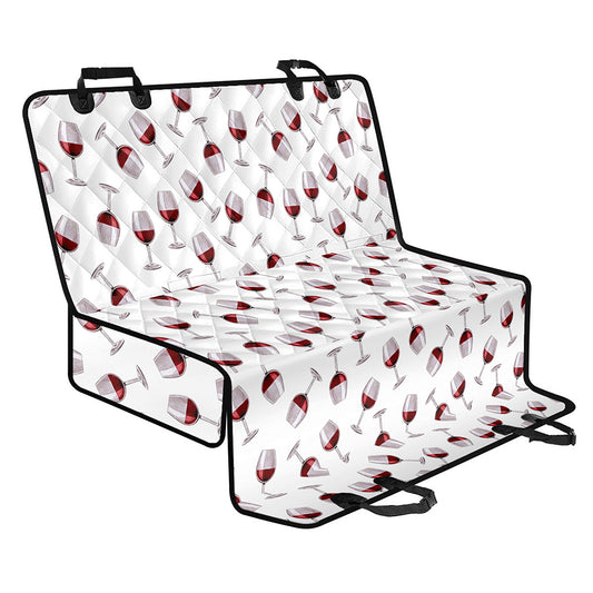Glasses Of Wine Pattern Print Pet Car Back Seat Cover