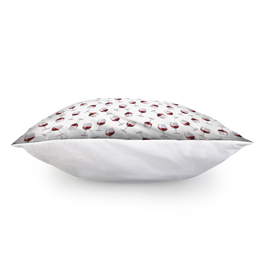 Glasses Of Wine Pattern Print Pillow Cover