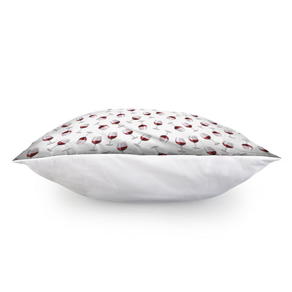 Glasses Of Wine Pattern Print Pillow Cover