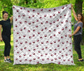 Glasses Of Wine Pattern Print Quilt