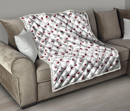 Glasses Of Wine Pattern Print Quilt