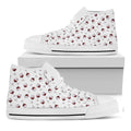 Glasses Of Wine Pattern Print White High Top Sneakers
