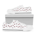 Glasses Of Wine Pattern Print White Low Top Sneakers