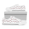 Glasses Of Wine Pattern Print White Low Top Shoes