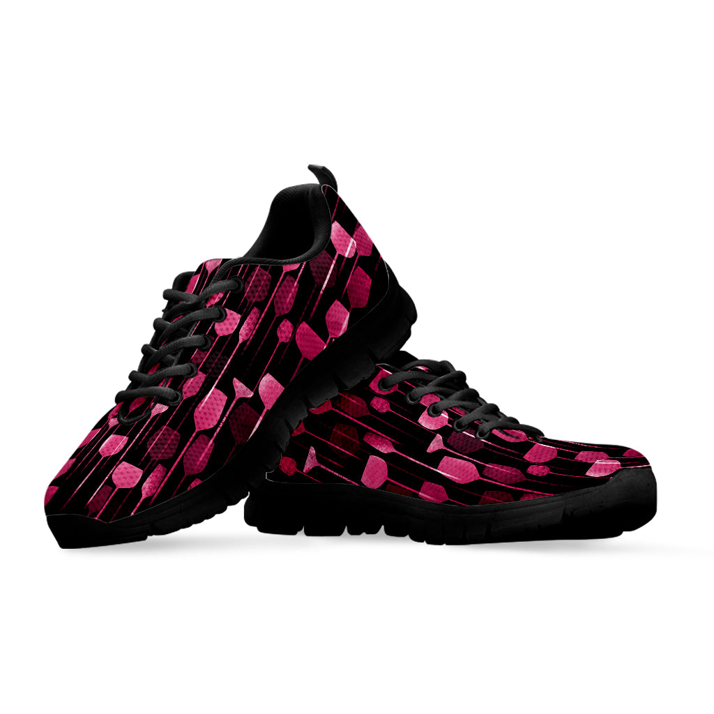 Glasses Of Wine Print Black Sneakers