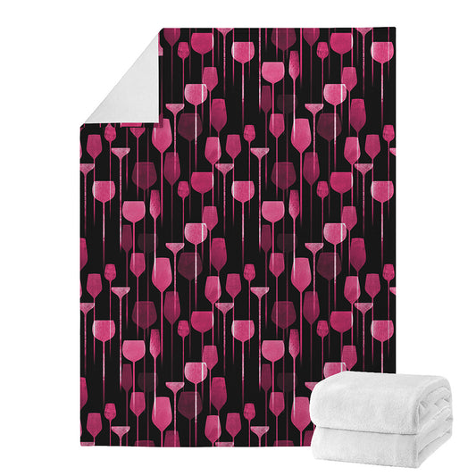 Glasses Of Wine Print Blanket