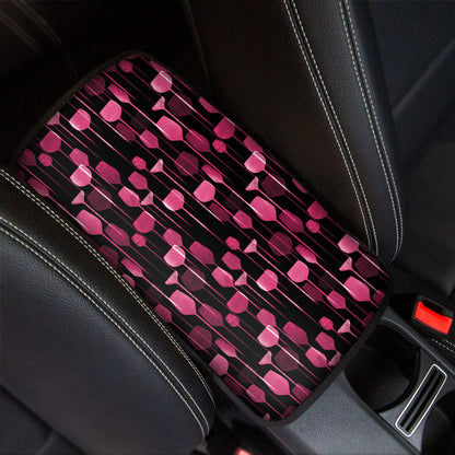 Glasses Of Wine Print Car Center Console Cover