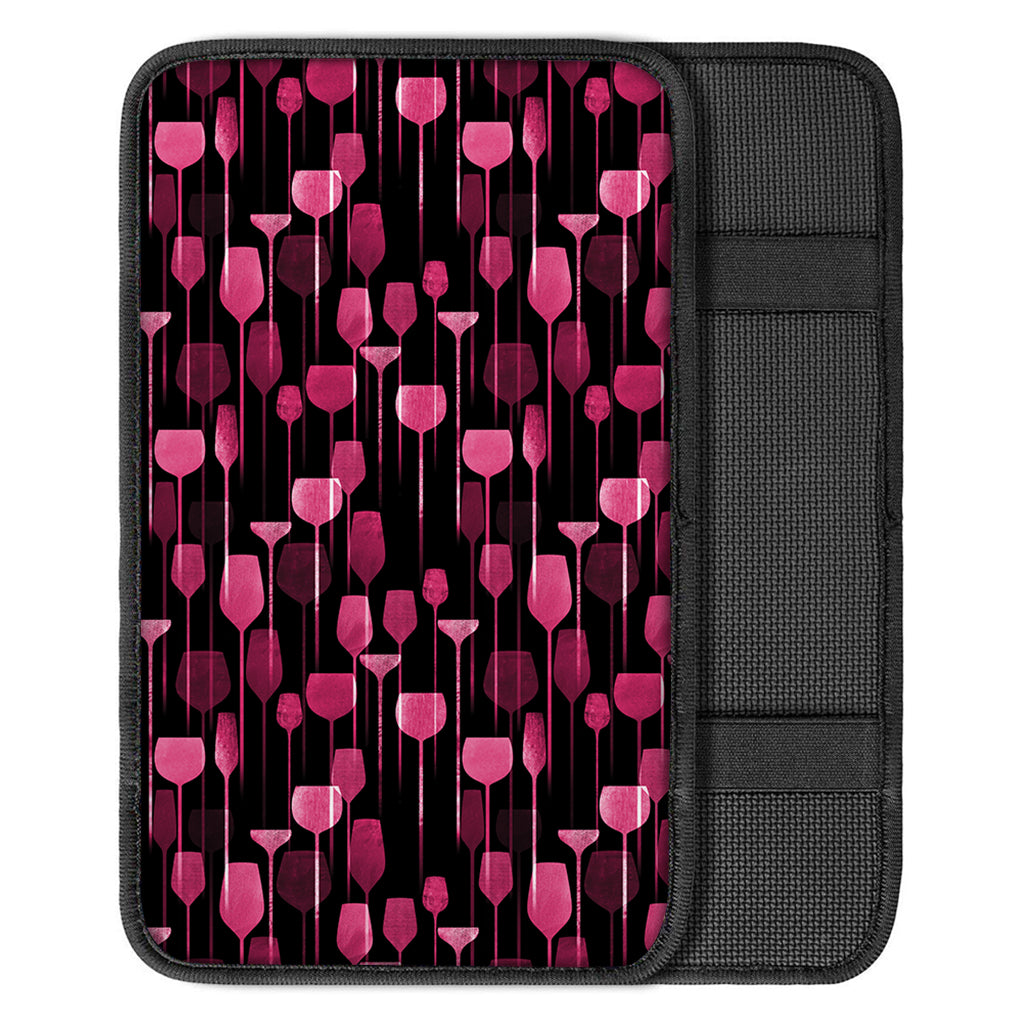 Glasses Of Wine Print Car Center Console Cover