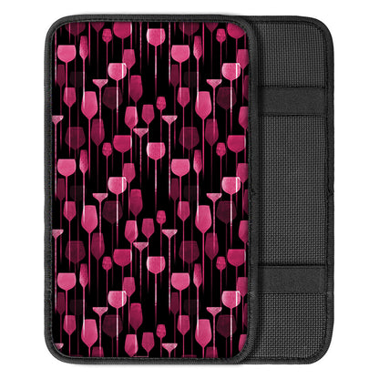 Glasses Of Wine Print Car Center Console Cover