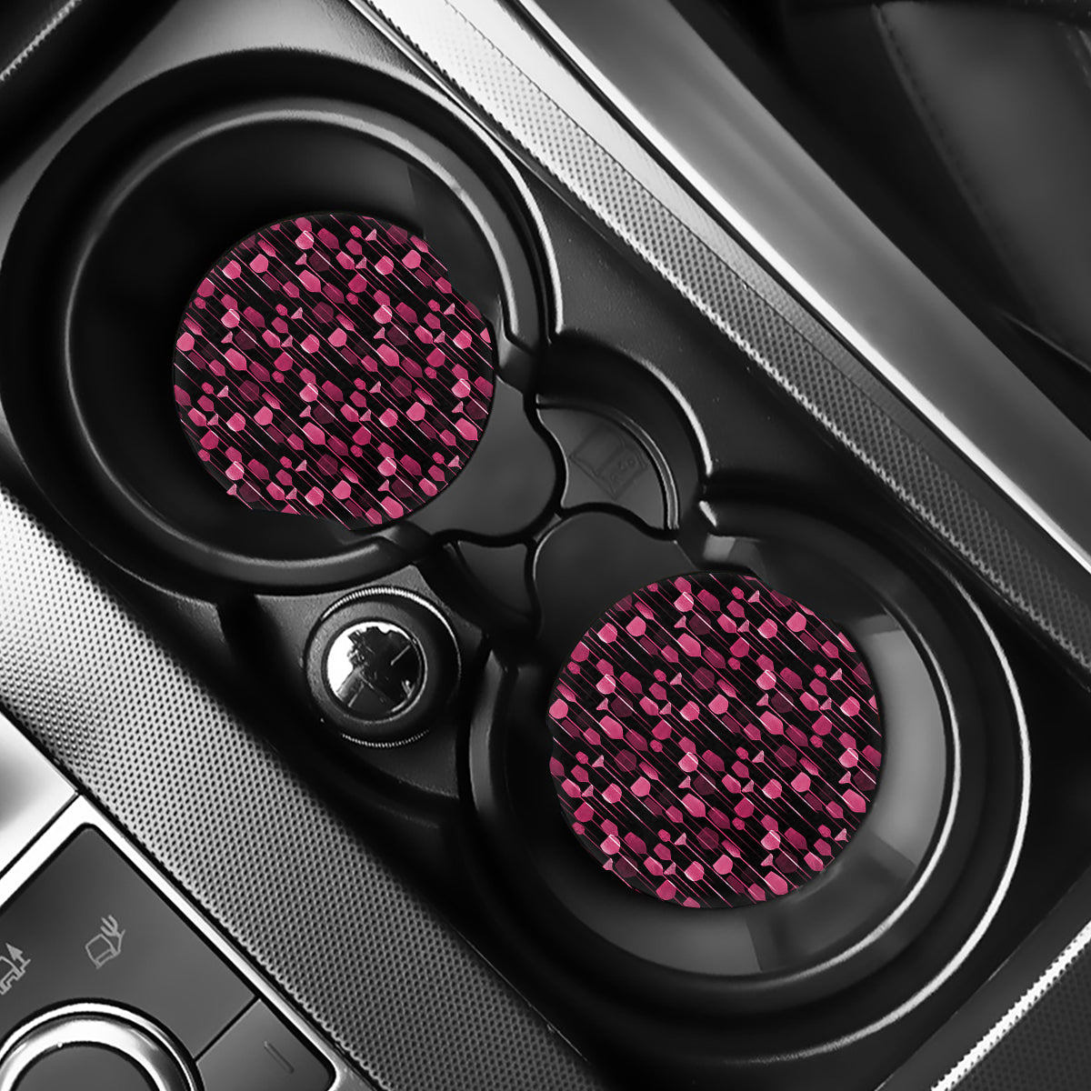 Glasses Of Wine Print Car Coasters